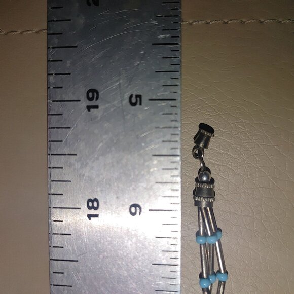 Vintage Fetish Multi Strand Necklace Turquoise Silver 925 Bead Mother Of Pearl - Picture 3 of 9